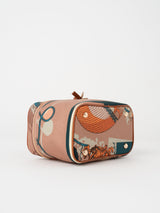 <バニティポーチ>コラージュフラワーバルーン