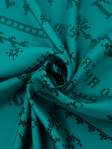 <シルクスカーフ65>クロスステッチバンダナ