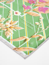 <シルクスカーフ65>ボタニカルストライプ