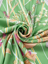 <シルクスカーフ65>ボタニカルストライプ