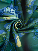 <シルクスカーフ65>コラージュブルーム