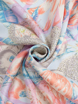 <シルクスカーフ65>コラージュジャングルフルーツ