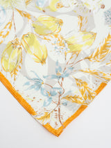 <シルクスカーフ65>コラージュジャングルフルーツ