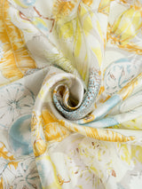 <シルクスカーフ65>コラージュジャングルフルーツ