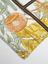 <シルクスカーフ65>サキュレントガーデン