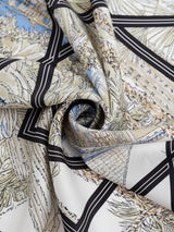 <シルクスカーフ65>サキュレントガーデン