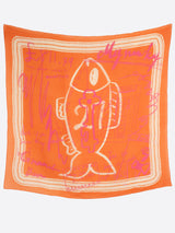 COTTON SILK STOLE 120 / INVERSION FISH