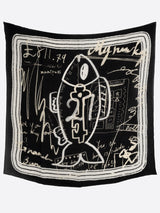 COTTON SILK STOLE 120 / INVERSION FISH