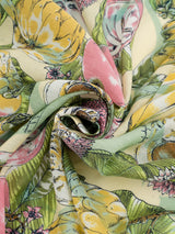 <コットンシルクストール120>コラージュジャングルフルーツ