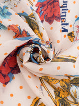 COTTON SILK STOLE 120 / COLLEGE AUTUMN GARDEN