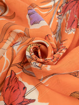 <コットンシルクストール120>コラージュブルーム