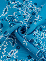 COTTON SILK STOLE 120 / KALEIDO BANDANA