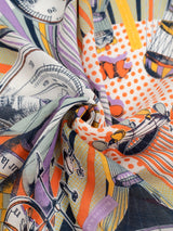 COTTON SILK STOLE 120 / BALLOON JOURNEY