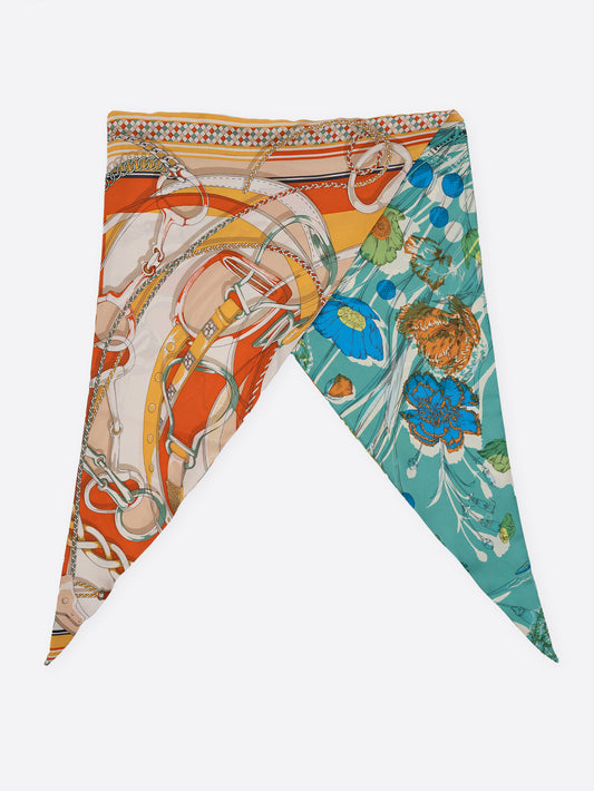 DIAMOND SCARF / COLLAGE BLOOM