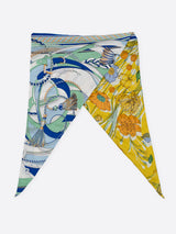 <ダイヤ型スカーフ>コラージュブルーム