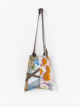 REVERSIBLE PRINT TOTE BAG S / COLLAGE AUTUMN GARDEN