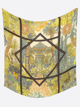 LINEN STOLE 120 / SUCCULENT GARDEN