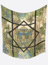 LINEN STOLE 120 / SUCCULENT GARDEN