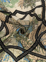 LINEN STOLE 120 / SUCCULENT GARDEN