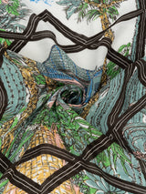 LINEN STOLE 120 / SUCCULENT GARDEN