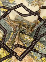 LINEN STOLE 120 / SUCCULENT GARDEN