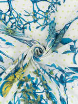 LINEN STOLE 120 / COLLEGE AUTUMN GARDEN