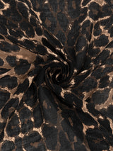 LINEN STOLE 120/ LEOPARD BEG