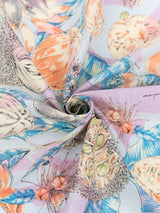 <コットンスカーフ65>コラージュジャングルフルーツ