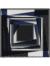 <シルクスカーフ65>ミックスドット3