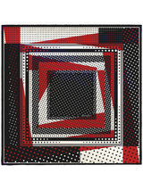 <シルクスカーフ65>ミックスドット3