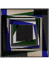 <シルクスカーフ65>ミックスドット5