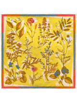 SILK SCARF 88 / COLLAGE ANTIQUE FLOWER