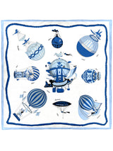 SILK SCARF 65 / JACQUARD WOVEN BALLOON BALLOON BALLOON