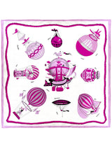 SILK SCARF 65 / JACQUARD WOVEN BALLOON BALLOON BALLOON