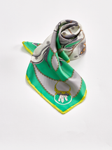 SILK SCARF 65 / SNOWGLOBE