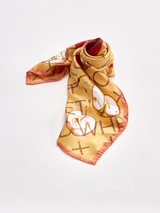 <シルクスカーフ65> アップルレター