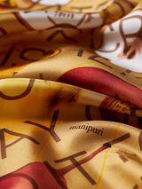 <シルクスカーフ65> アップルレター