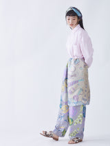 SILK SCARF 65 / WICKER BOTTLE