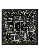 <ウールシルクカシミアストール88>ドットビット