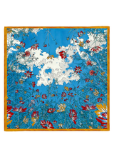 <ウールシルクカシミアストール88>ブルーメンガーデン