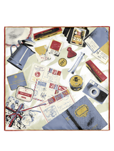 <ウールシルクカシミアストール88>デスク