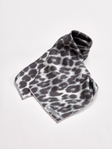 SILK SCARF 88 / LEOPARD BEG