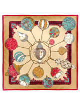 DOUBLE FACE SILK SCARF 65 / PLANETA & DOT