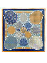 DOUBLE FACE SILK SCARF 65 / COLLAGE & BANDANA