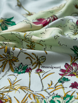 <ウールシルクカシミアストール88>ブルーメンガーデン