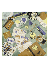 <ウールシルクカシミアストール88>デスク