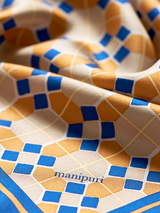 SILK SCARF 65 / GEOMETRIC PLAID