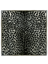 DOUBLE FACE SILK SCARF 88 / DOTBIT & LEOPARD