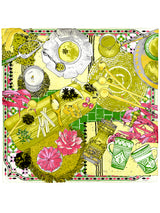 <シルクスカーフ88>コーヒー柄