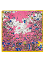 <ウールシルクカシミアストール88>ブルーメンガーデン